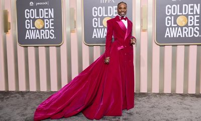 Menswear steals the show on a grey Golden Globes red carpet