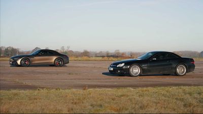 Watch New Mercedes-AMG SL55 Drag Race Tuned 2004 SL55 With 625 HP