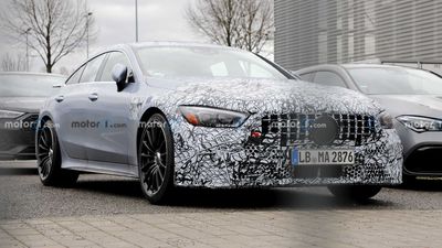 Mercedes-AMG GT 4-Door Facelift Spied Up Close