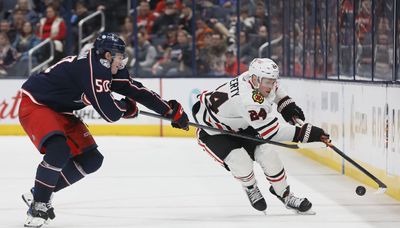 Blackhawks’ Sam Lafferty adjusting to lower-risk playing style