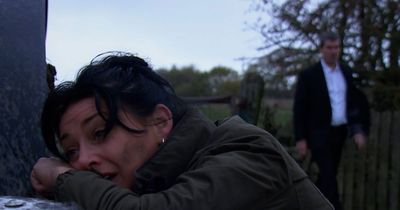 ITV Emmerdale's Moira Dingle in tears after character's heartbreaking exit