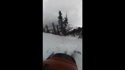 Snowboarder captures terrifying avalanche and 300ft ride he miraculously survived