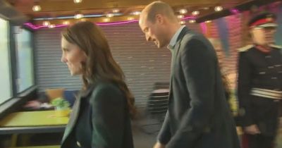 Awkward moment William and Kate ignore blatant question about Harry's book on royal visit