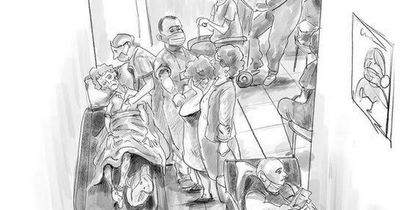 Terminally ill artist sketches chaotic scene in A&E before discharging himself