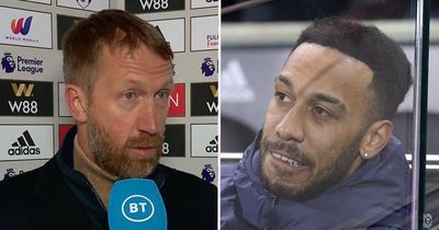 Graham Potter's view on Pierre-Emerick Aubameyang becomes painfully clear in Fulham loss