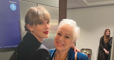 Denise Welch cosies up to Taylor Swift in photo that stuns fans as two meet at The 1975 gig