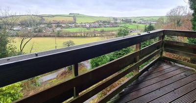 Empty hillside house on stilts with incredible views and a bargain price