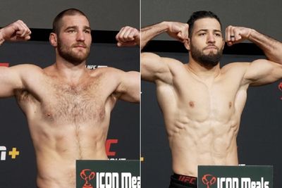 UFC Fight Night 217 weigh-in video: Sean Strickland has 10 pounds on Nassourdine Imavov