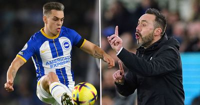 Leandro Trossard bites back after being BANISHED by Brighton boss before Liverpool clash