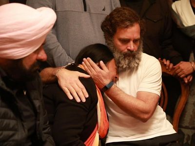 Rahul Gandhi Meets Bereaved Family Of Congress MP Santokh Chaudhary Who Died During Bharat Jodo Yatra