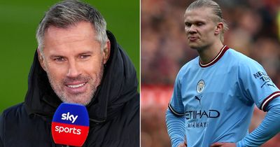 Jamie Carragher notices unlikely Erling Haaland change during Manchester derby