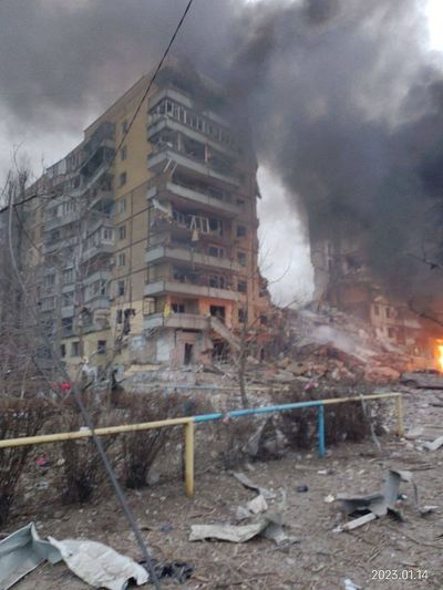 Ukraine says apartment block in Dnipro badly damaged in Russian missile attack