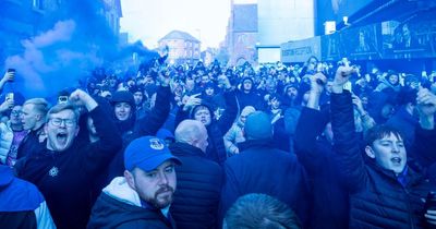 Everton fans line streets for stunning team bus welcome ahead of Southampton game