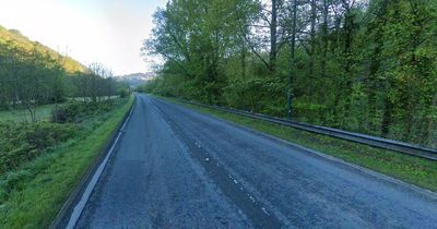 Woman dies in crash between two cars and a lorry on the A467