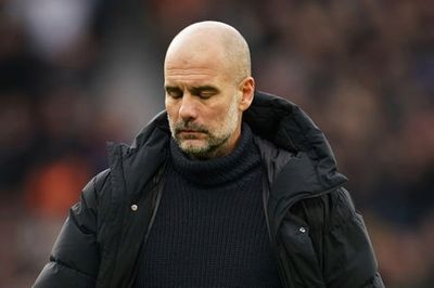 Pep Guardiola claims he ‘doesn’t care’ if Man City lose Premier League title to Arsenal after derby defeat