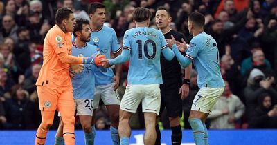 Angry Man City players confronted referee in tunnel after Manchester derby controversy