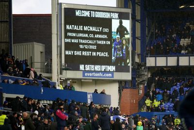 Tribute paid to Natalie McNally before Everton game with Southampton