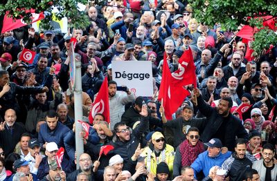 Thousands protest in Tunisia against president's rule