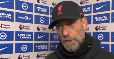 Jurgen Klopp makes "worse game" admission after Liverpool's thrashing at Brighton