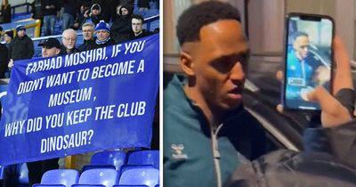 Everton protests unfold inside and outside ground as Yerry Mina faces up to fans