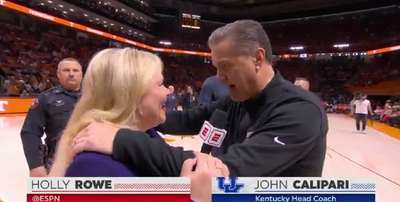 John Calipari had an extremely cringey interview with ESPN’s Holly Rowe