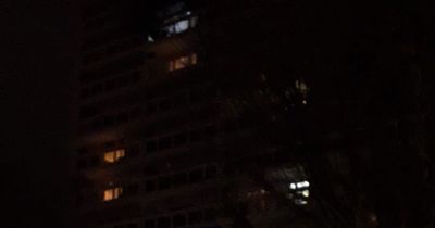 Fire breaks out at London highrise tower block with 70 firefighters tackling huge blaze
