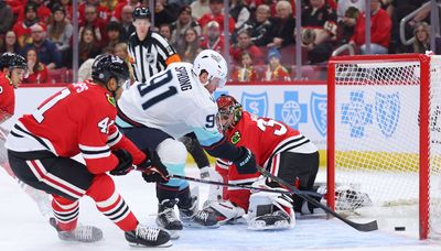 Blackhawks melt down early in blowout loss to Kraken