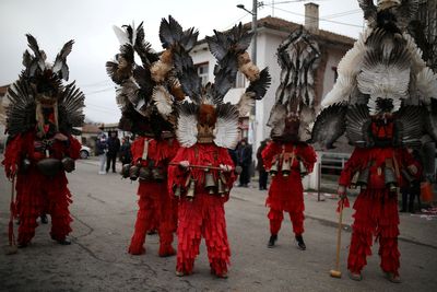 Bulgarians ward off evil spirits in ancient winter festival