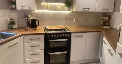 Woman transformed her kitchen in 20 hours using B&Q bargains