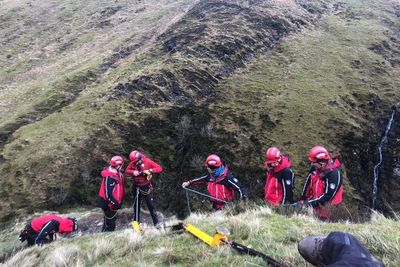 Man airlifted to hospital after being swept over waterfall