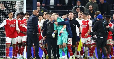 Aaron Ramsdale explains Tottenham vs Arsenal full-time incident as supporter kicks him