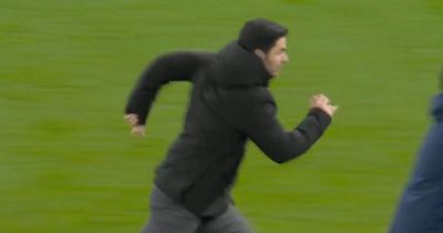 Mikel Arteta sprinted to stop Granit Xhaka amid chaotic North London derby scenes