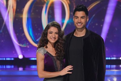 Jay McGuiness helps Siva Kaneswaran with dancing in surprise Dancing On Ice visit