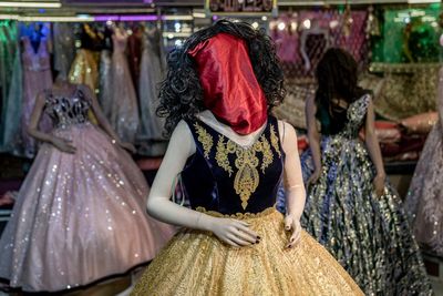 Kabul's mannequins, hooded and masked under Taliban rules