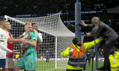 Arsenal’s Aaron Ramsdale kicked by fan after win at Tottenham