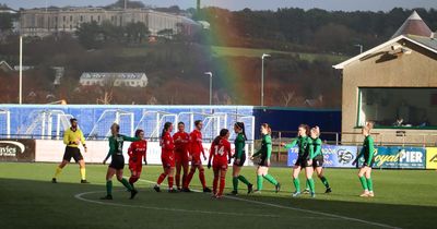 Rainbow appears as captain scores the day after her father and club's chairman died