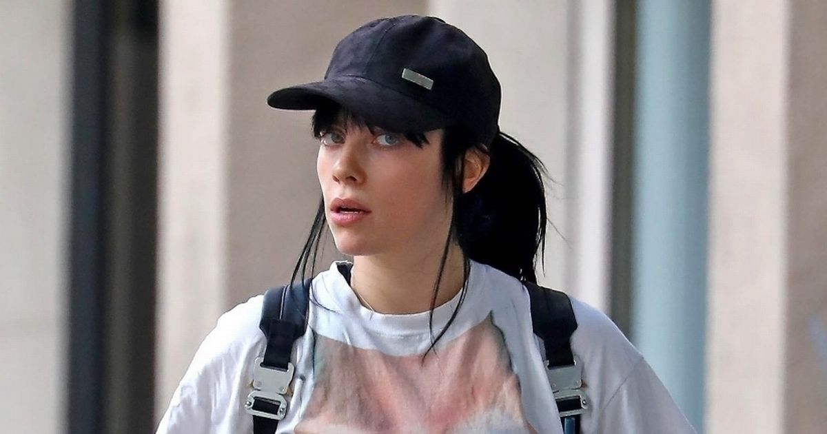 Billie Eilish wears X-rated illusion T-shirt and tiny…