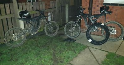 Three arrested and scrambler bikes seized after car pulled over by police