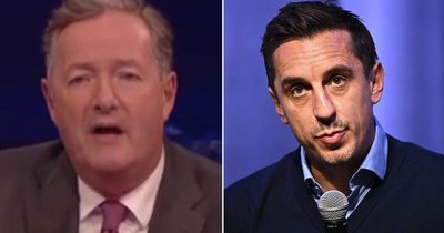 Piers Morgan challenges Gary Neville to Arsenal wager after telling pundit to "pipe down"