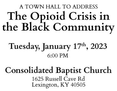 Today’s Interview: Town hall meeting in Lexington will discuss the opioid crisis in the Black comm