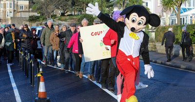 Fed-up residents stage conga dance protest against 'Britain's most bonkers road markings'