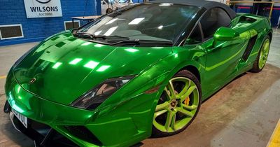 Green Lamborghini seized from criminals to be auctioned off