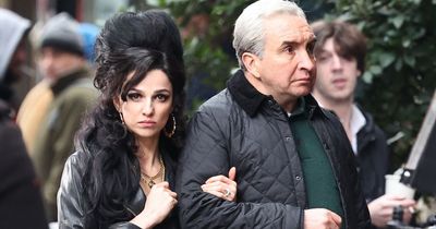 Amy Winehouse star seen on set for first time alongside on-screen dad playing Mitch