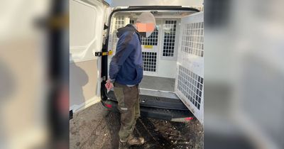 Man arrested after travelling over 100 miles 'to hunt with offensive weapon'