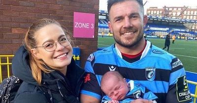 Sophie Evans shares sweet picture of baby Jack in mini-rugby kit as he finally sees dad Ellis Jenkins play