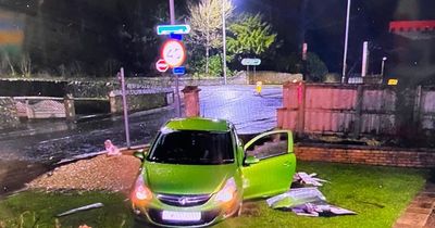 Scottish driver crashes car into garden before dumping motor and fleeing scene
