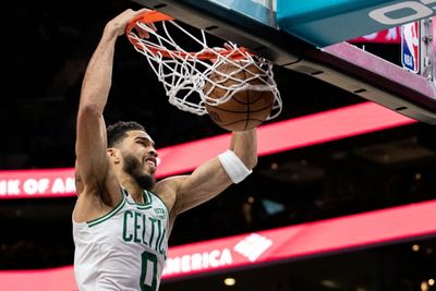 Tatum half century as Celtics pound Hornets