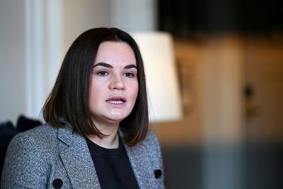 Belarus opposition leader denounces her trial as 'farce'
