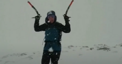 Young Irish girl celebrates climbing Ireland's highest mountain for the 100th time