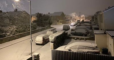 Photos show Cornwall and parts of Wales blanketed in snow as the white stuff hits the UK shutting roads and schools